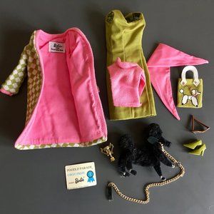 3 Barbie Vintage Reproduction outfits - Poodle Parade, Red Flare, Swimsuit
